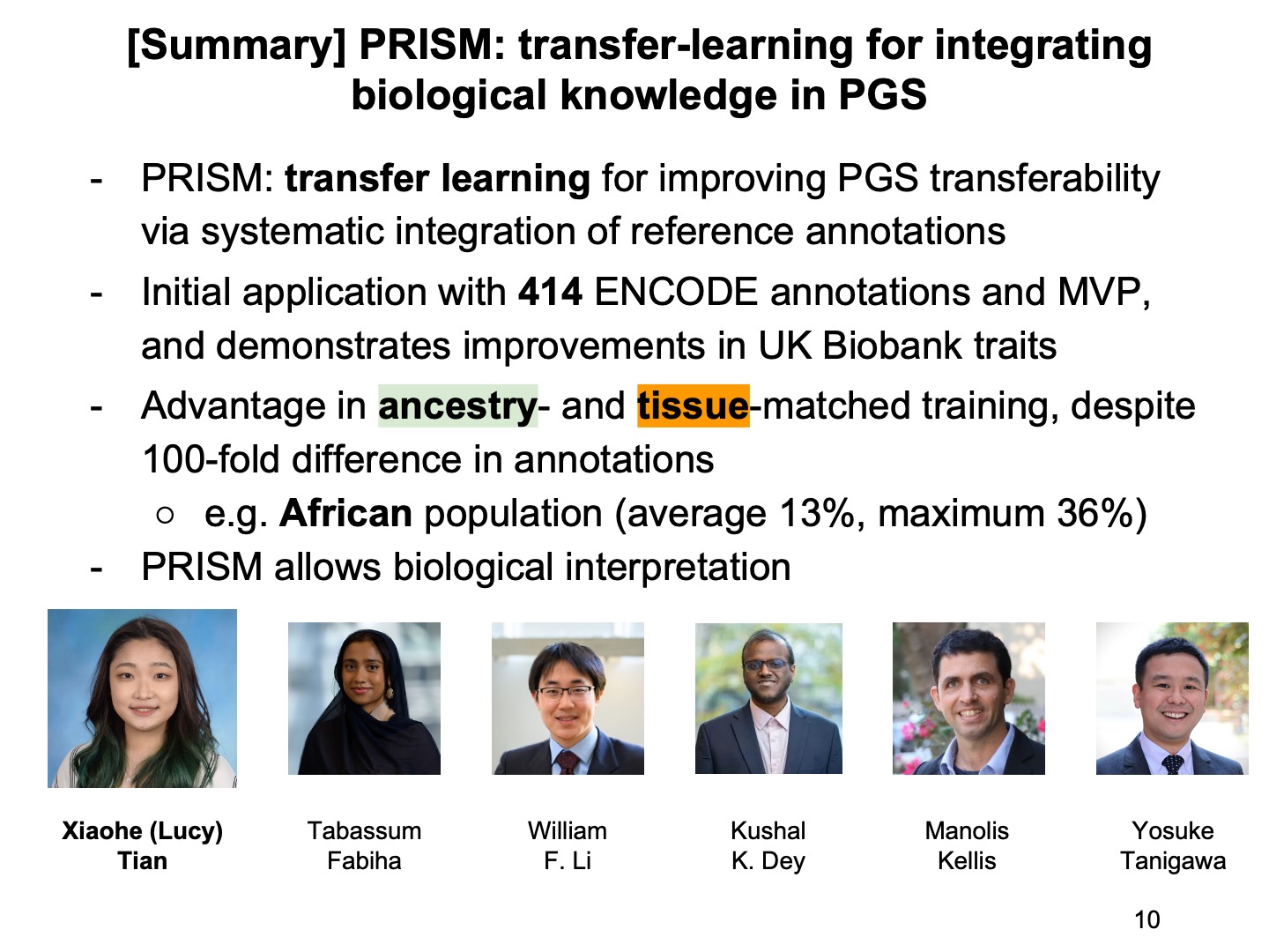PRISM: transfer-learning for integrating biological knowledge in PGS